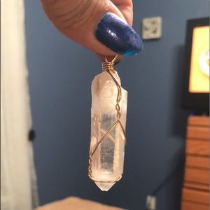Quartz crystal charm